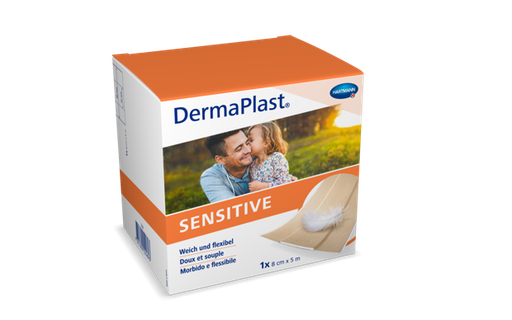 [524690] DermaPlast® Sensitive couleur chair pansement rapide, découpable 5 m x 8 cm