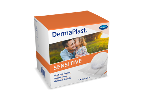 [524090] DermaPlast® Sensitive blanc pansement rapide, découpable 5 m x 8 cm, blanc