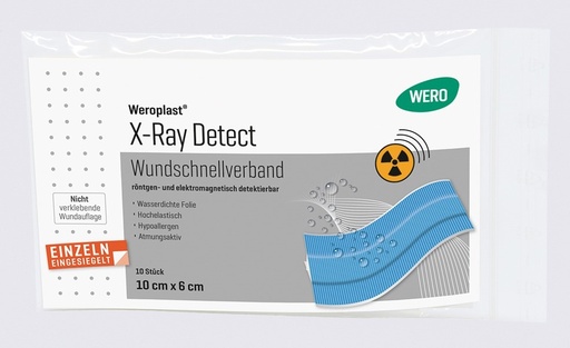 [180732] Pansement rapide Weroplast® X-Ray Detect, 10 x 6 cm