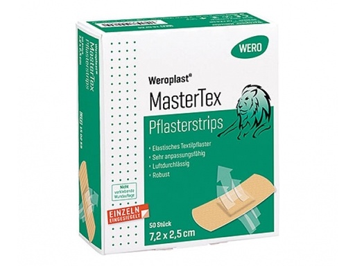 [150259] Strips de pansement Weroplast® MasterTex, 7.2 x 2.5 cm, 50 pièces