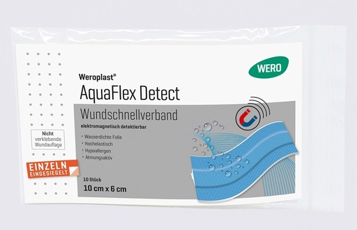 [180729] Pansement rapide Weroplast® AquaFlex Detect, 10 x 6 cm