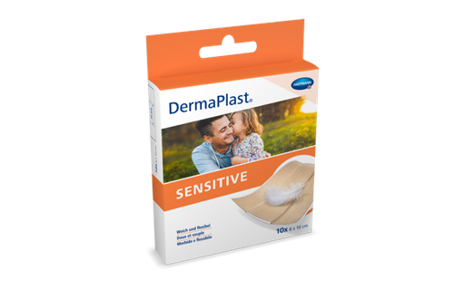 [524630] DermaPlast® Sensitive couleur chair pansement rapide, découpable 8 x 10 cm