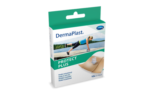 [523050] DermaPlast® Protect Plus pansement adhésif, rapide, découpable 8 x 10 cm
