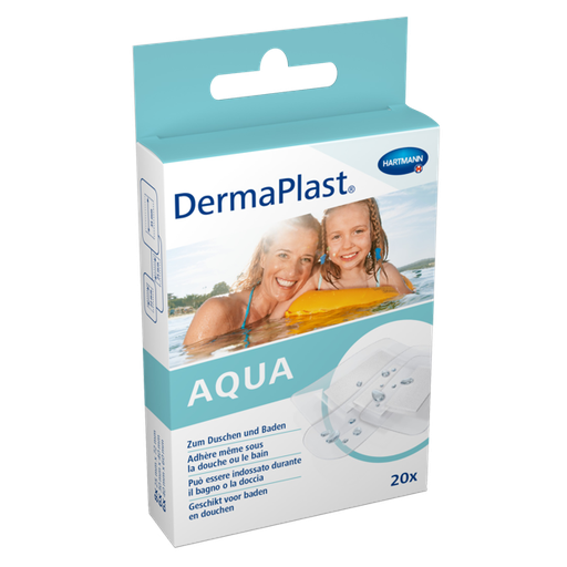[535540] DermaPlast® Aqua Pansements résistants à l'eau Family, strips emballés individuellement 3 grandeurs assorties