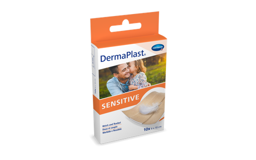 [524620] DermaPlast® Sensitive couleur chair pansement rapide, découpable 6 x 10 cm
