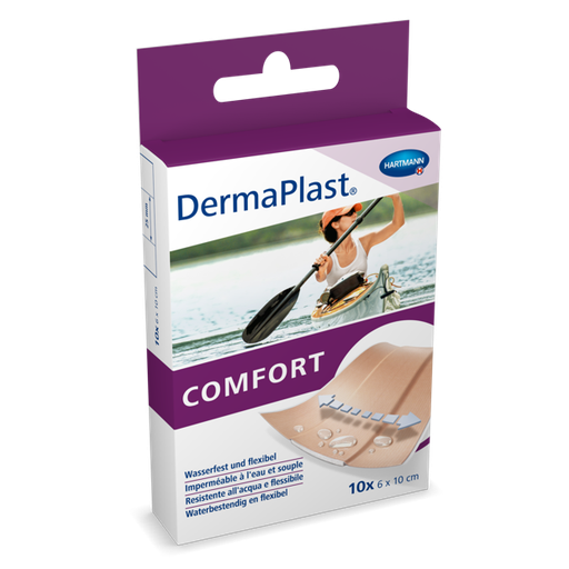 [535828] DermaPlast® Comfort Pansement adhésif, rapide, découpable 6 x 10 cm