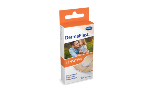 [524610] DermaPlast® Sensitive couleur chair pansement rapide, découpable 4 x 10 cm