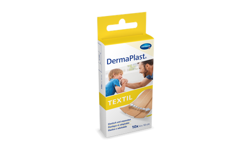 [522410] DermaPlast® Textil pansement adhésif, rapide, découpable 4 x 10 cm
