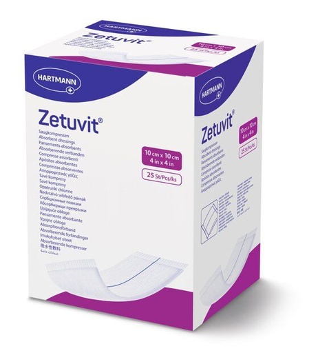 [413701] Compresses stériles absorbante Zetuvit® 10 x 10 cm, 25 pièces