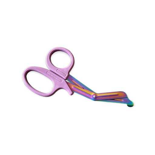 [CHVIOLETARC] Ciseaux à habits violet avec lame arc-en-ciel