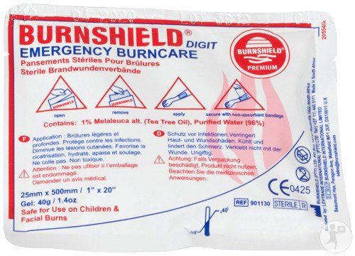 [901130] Compresse pour doigts d'hydrogel 2.5 x 50 cm Burnshield®