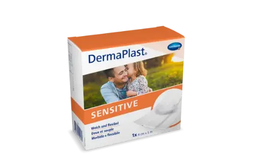 [524070] DermaPlast® Sensitive blanc pansement rapide, découpable 5 m x 4 cm, blanc
