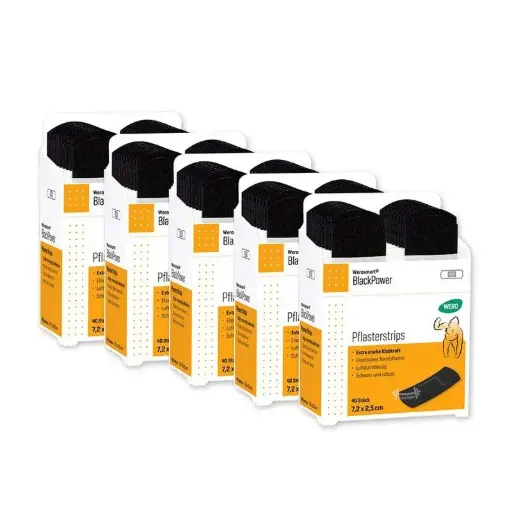[160720] Strips de pansement Werosmart® BlackPower - 5 paquets
