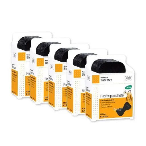 [160722] Pansement pour extrémités de doigts Werosmart® BlackPower - 5 paquets