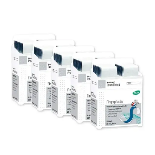 [180734] Pansement de doigts Werosmart® PowerDetect, 16 x 2.5 cm - 5 paquets