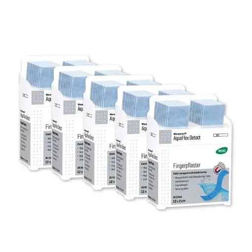[180744] Pansement de doigts Werosmart® AquaFlex Detect, 12 x 2 cm - 5 paquets