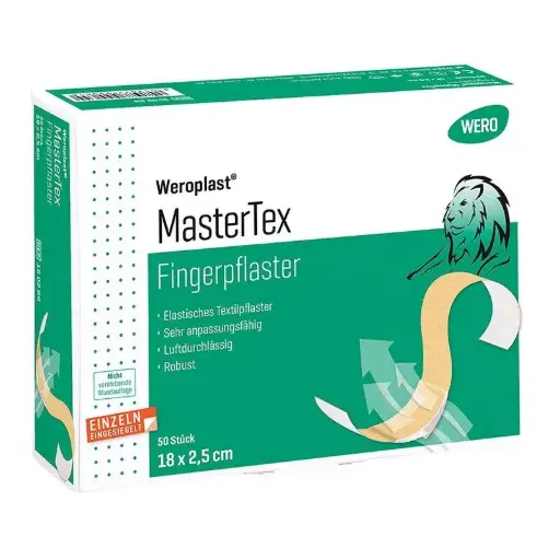 [150264] Pansement de doigts Weroplast® MasterTex 18 x 2,5 cm - 50 pièces
