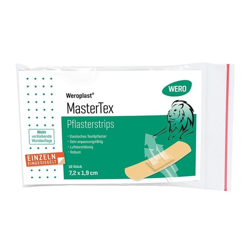 [150256] Strips de pansement Weroplast® MasterTex, 7.2 x 1.9 cm, 10 pièces