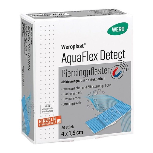 [180722] Pansement pour piercing Weroplast® AquaFlex Detect, 50 pces.