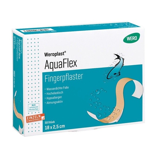 [170255] Pansement de doigts Weroplast® AquaFlex, 18 x 2.5 cm, 50 pces