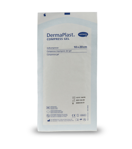 [287630/1] Comprigel DermaPlast® Compress Gel compresse enduite stérile, emballage individuel 10 x 20 cm - 1 pièce
