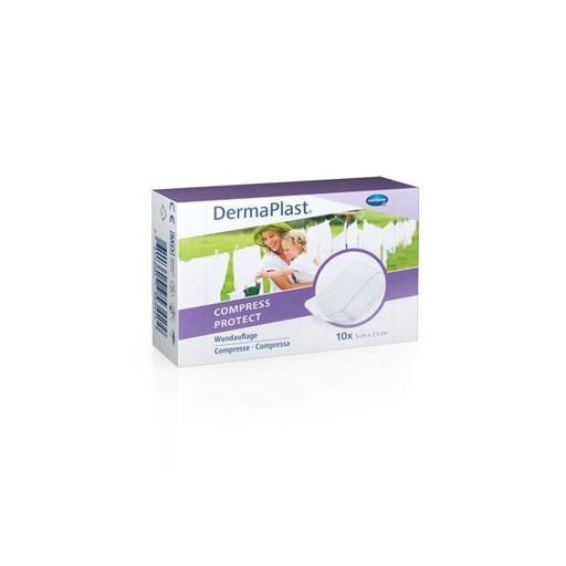[550201] Compresses Protect multicouches DermaPlast®  5 x 7.5cm, 10 pièces