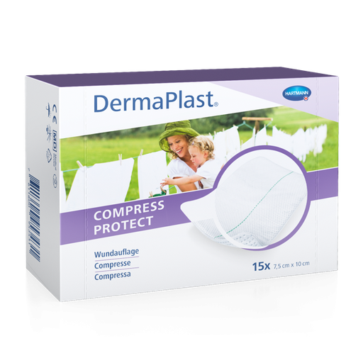 [550211] Compresses Protect multicouches DermaPlast® 7.5 x 10cm, 15 pièces