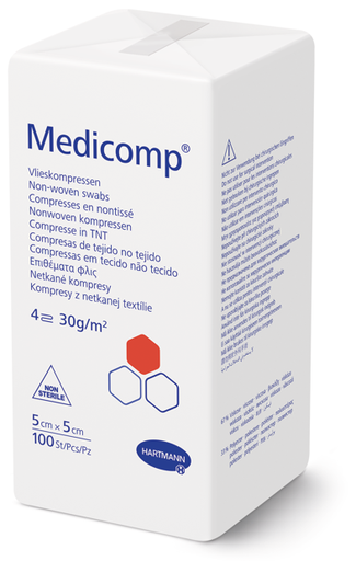 [421821] Compresses non stériles Medicomp® 4 plis  5 x 5 cm, 100 pièces