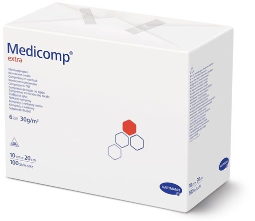 [421837] Compresses non stériles Medicomp® extra 6 plis 10 x 20 cm, 100 pièces
