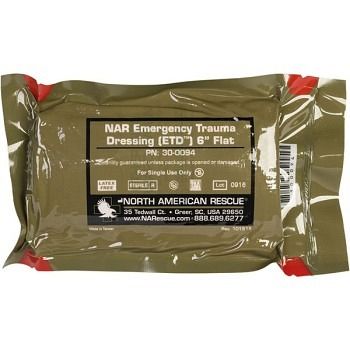[30-0094] Pansement compressif Emergency Trauma Dressing (ETD) 6 in. Flat