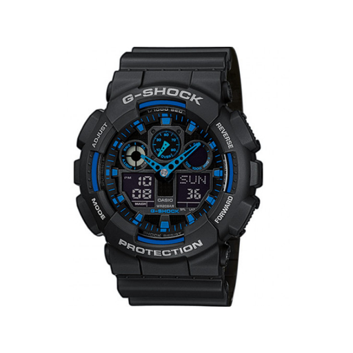 [4971850443902] Montre G-Shock Classic GA-100, noir/bleu