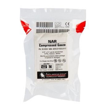 [30-0052] Gauze stérile compressée NAR (North American Rescue)