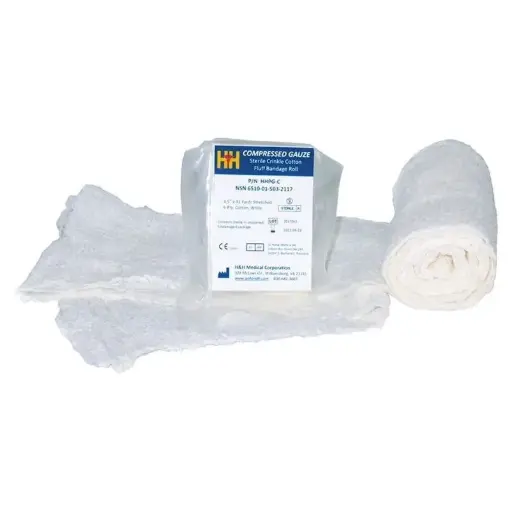 [HHPG-C] BANDE DE GAZE COMPRIMEE STERILE EN COTON H&H