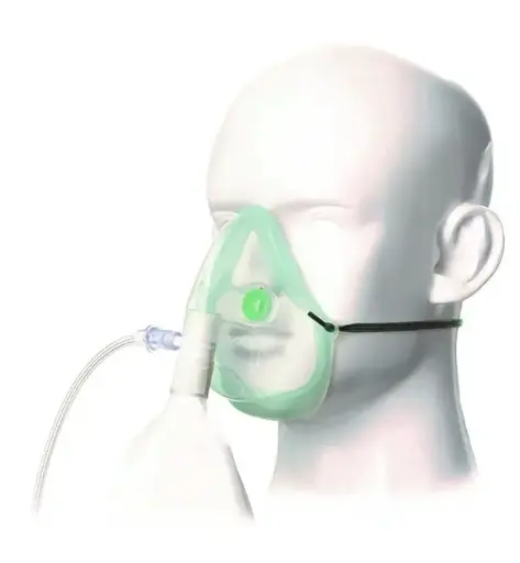 [1181015] EcoLite masque oxygène haute concentration adulte avec tuyau 2.1m et sac respiratoire