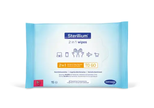 [981942] Sterillium lingettes désinfectantes 2in1 wipes à 15 lingettes