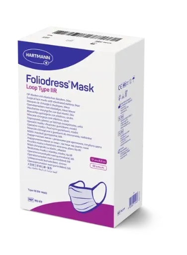 [992479] Foliodress® mask Comfort Loop Masque opératif de type IIR - 50 pièces