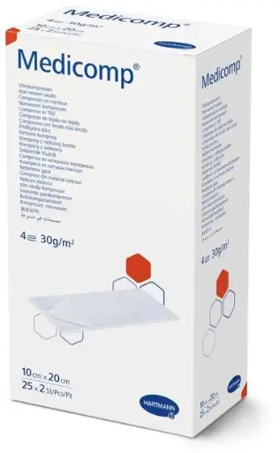 [411075] Medicomp® 4 plis sterile, P25x2 10 x 20 cm