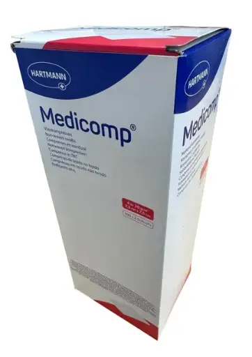 [411049] Medicomp® 4 plis stérile, P100x2 7.5 x 7.5 cm