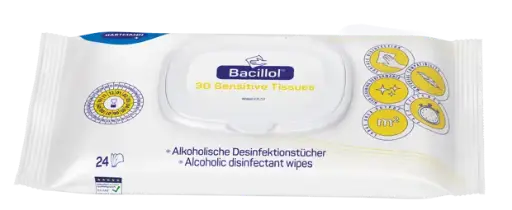 [981866] Bacillol 30 Sensitive Tissues Flowpack à 24 lignettes 180 x 200 mm