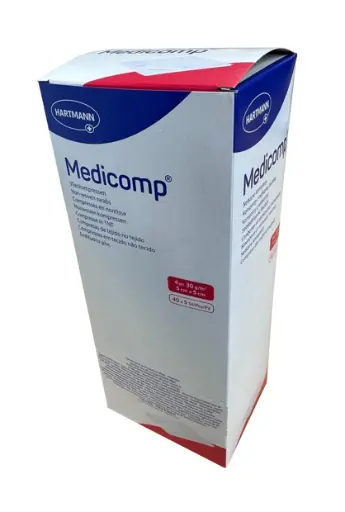 [411051] Compresses stériles Medicomp® 4 plis 5 x 5 cm, 40 x 5 pièces