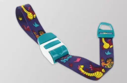 [5010P] Garrot avec fermeture plastique, motif dinosaure