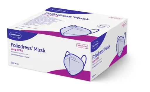 [992035] Foliodress® Mask Loop FFP2 avec élastiques oreilles, non-stérile, 50 pièces