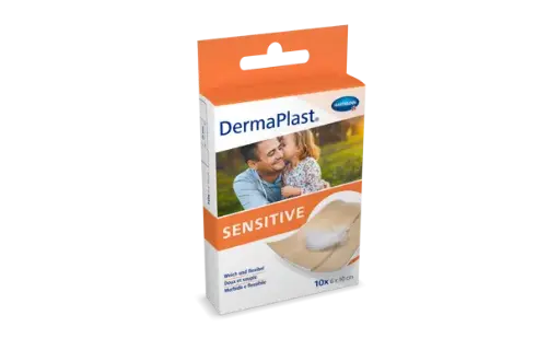 [524620] DermaPlast® Sensitive couleur chair pansement rapide, découpable 6 x 10 cm