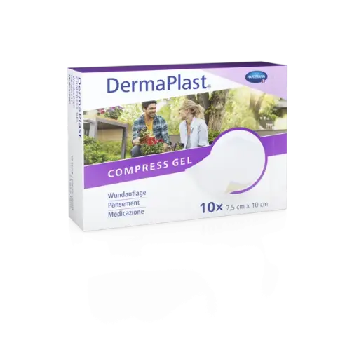 [218720] Compresses gel DermaPlast® 7.5 x 10 cm, 10 pièces
